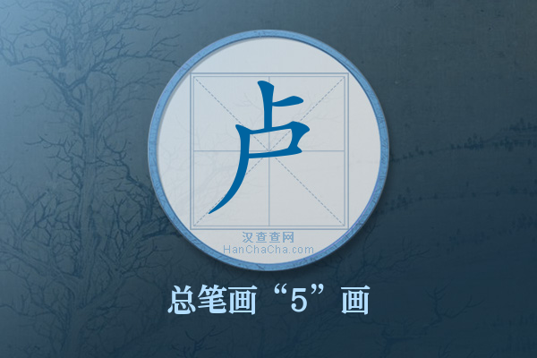 卢字有多少笔画