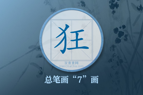 狂字有多少笔画