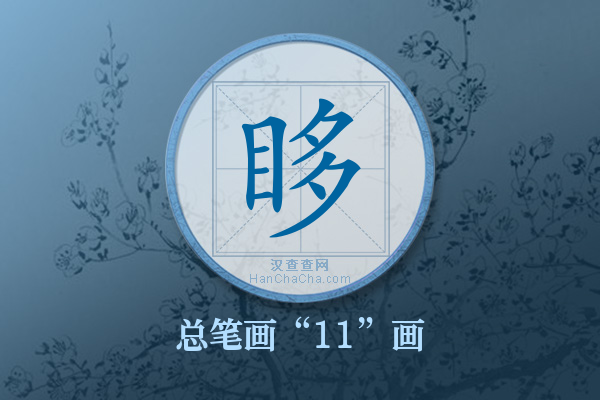 眵字有多少笔画