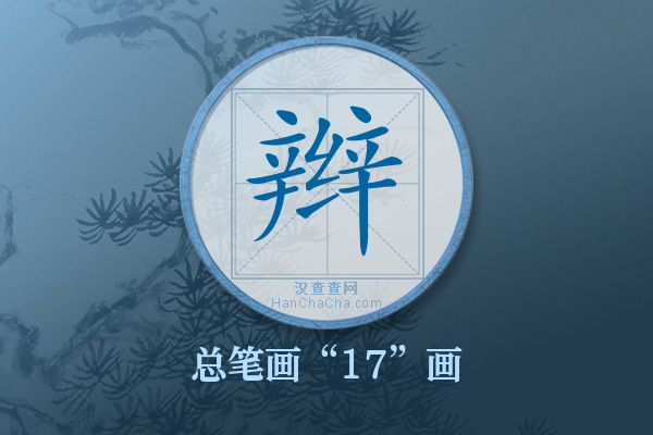 辫字有多少笔画