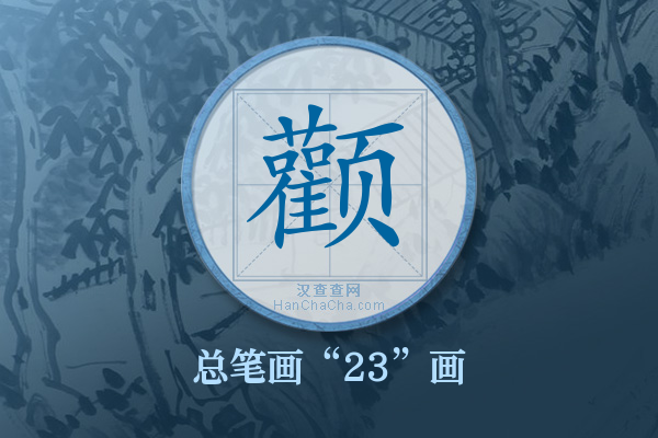 颧字有多少笔画