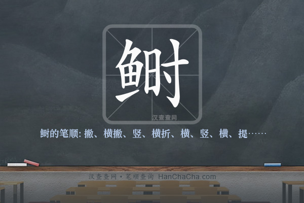 鲥的笔顺