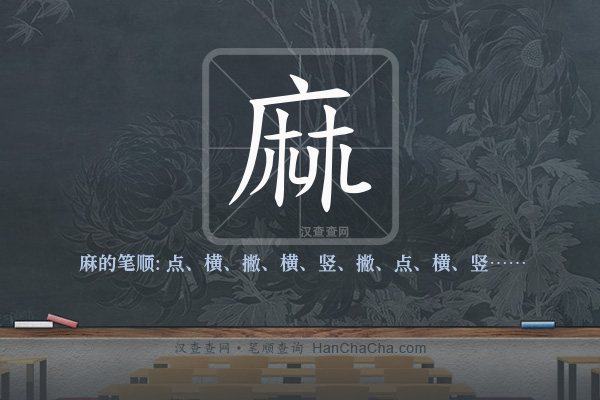 麻的笔顺