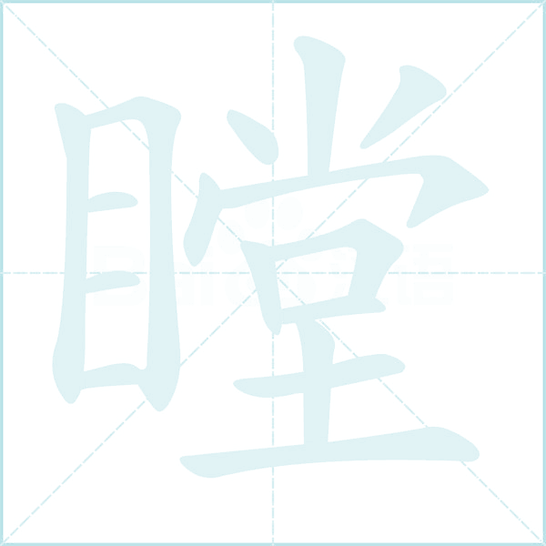 瞠的笔顺