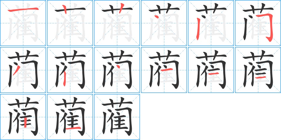 蔺的笔顺