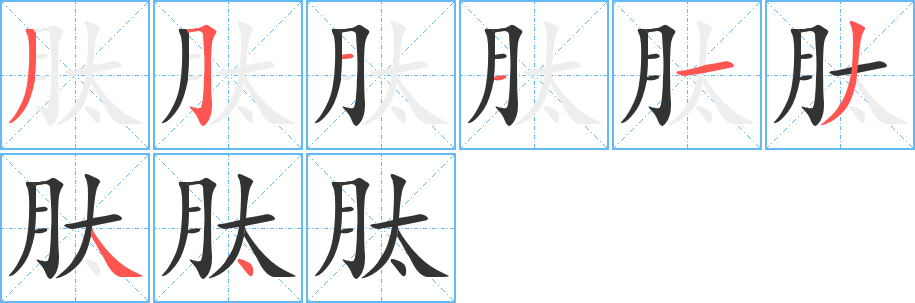 肽的笔顺