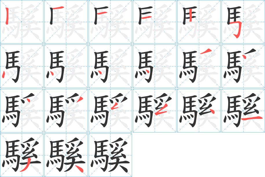 騱的笔顺