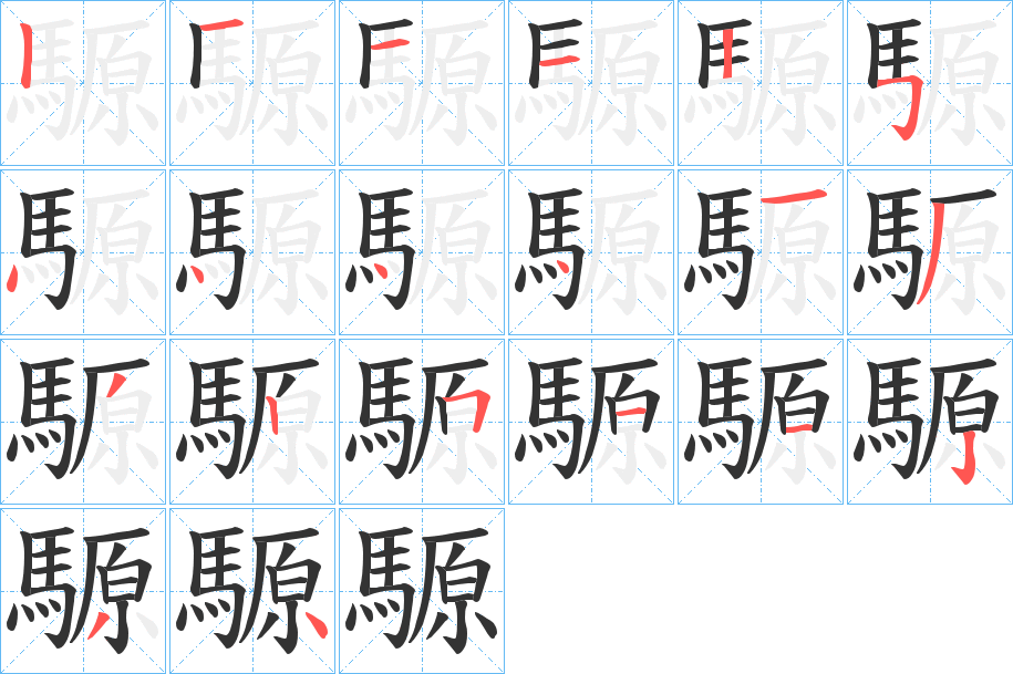 騵的笔顺