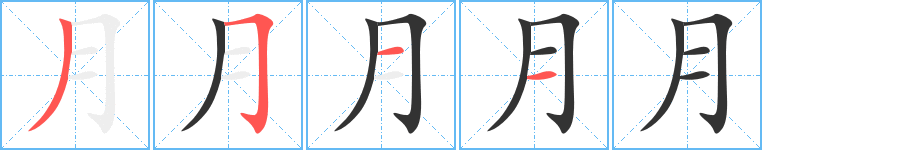 月的笔顺