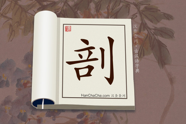 古汉语(文言文)字典“剖”字