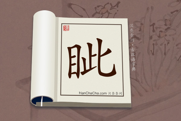 古汉语(文言文)字典“眦”字