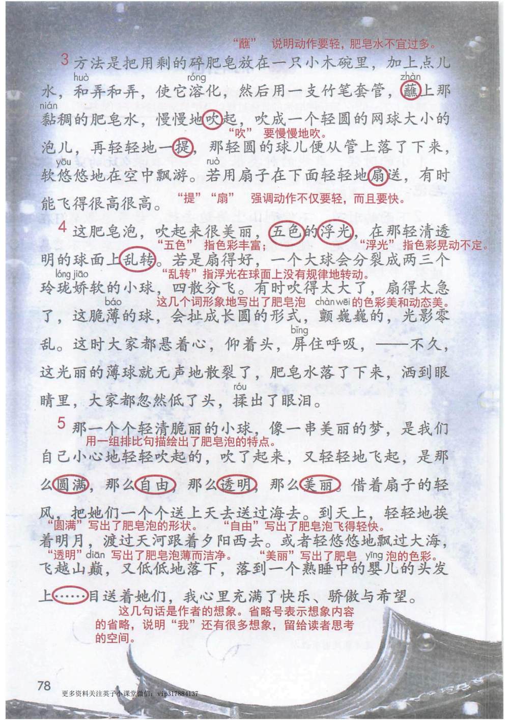 《肥皂泡》课堂笔记