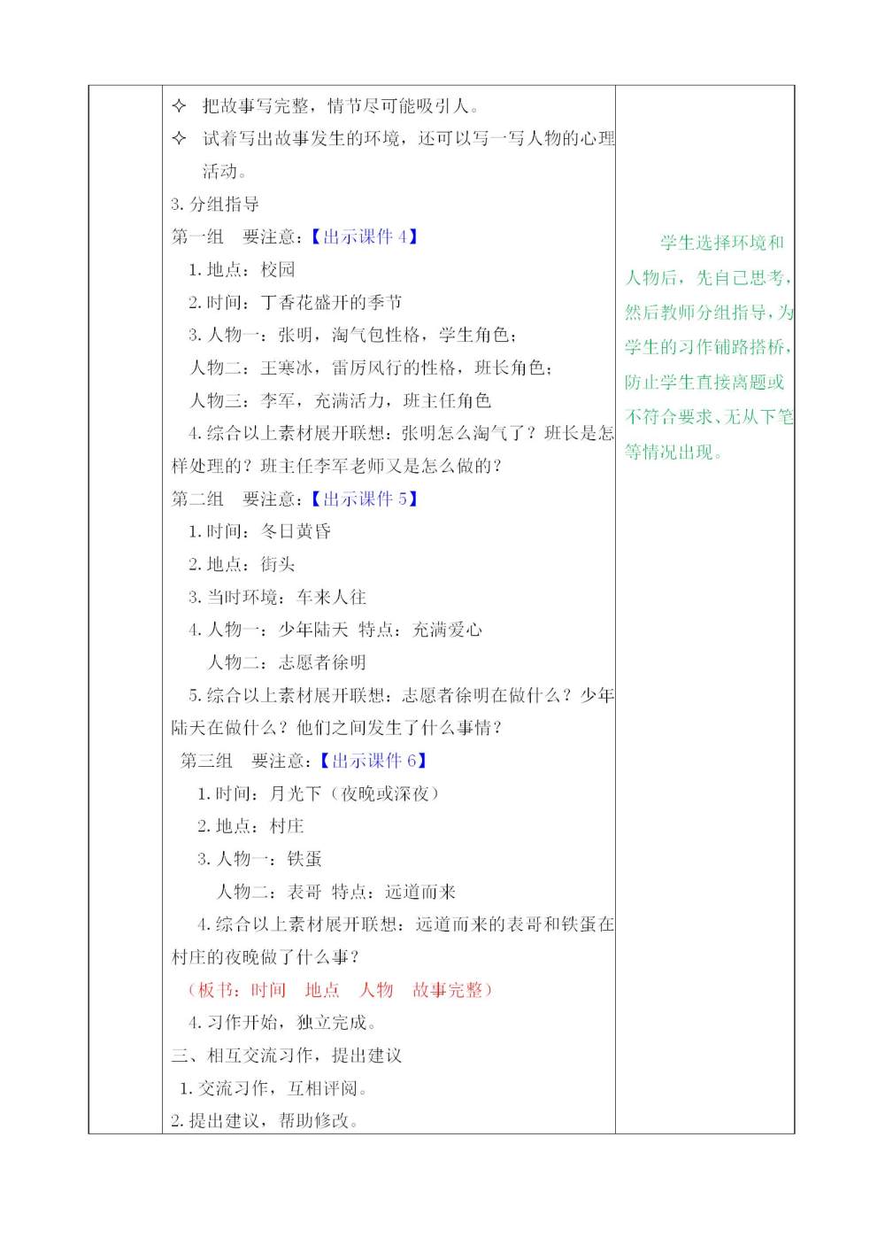 习作《笔尖流出的故事》教案