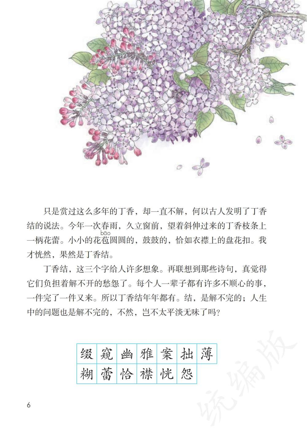 《丁香结》课文