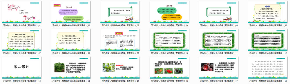 习作例文《我爱故乡的杨梅》教学课件