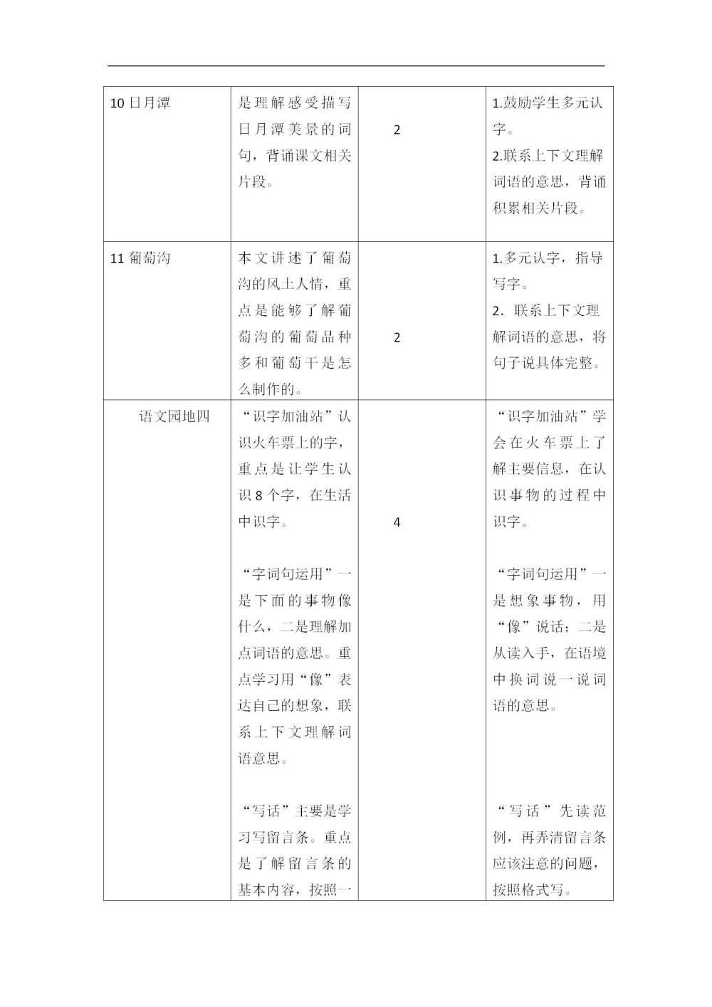 二年级语文(上册)第四单元教学初探