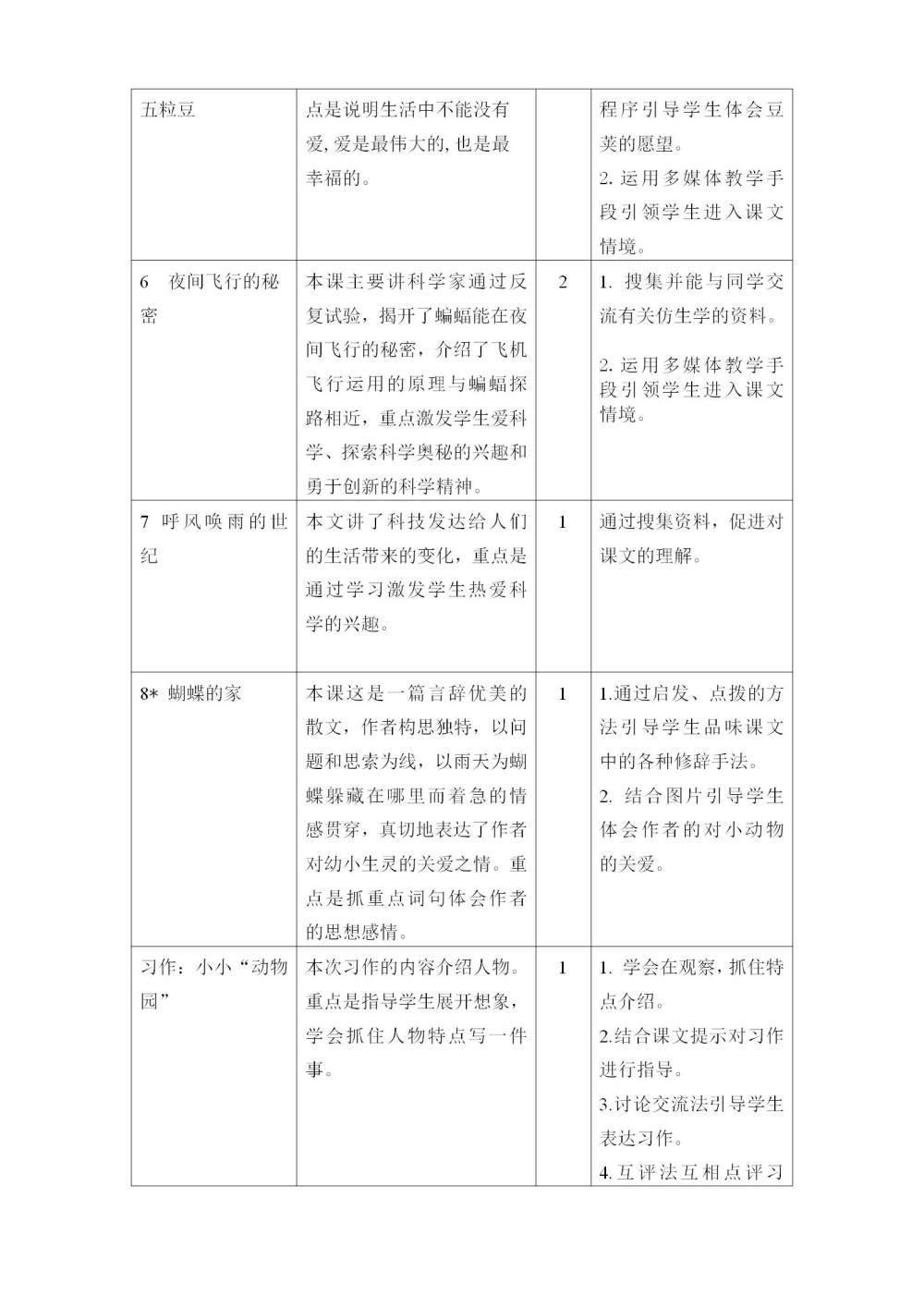 四年级语文(上册)第二单元教学初探