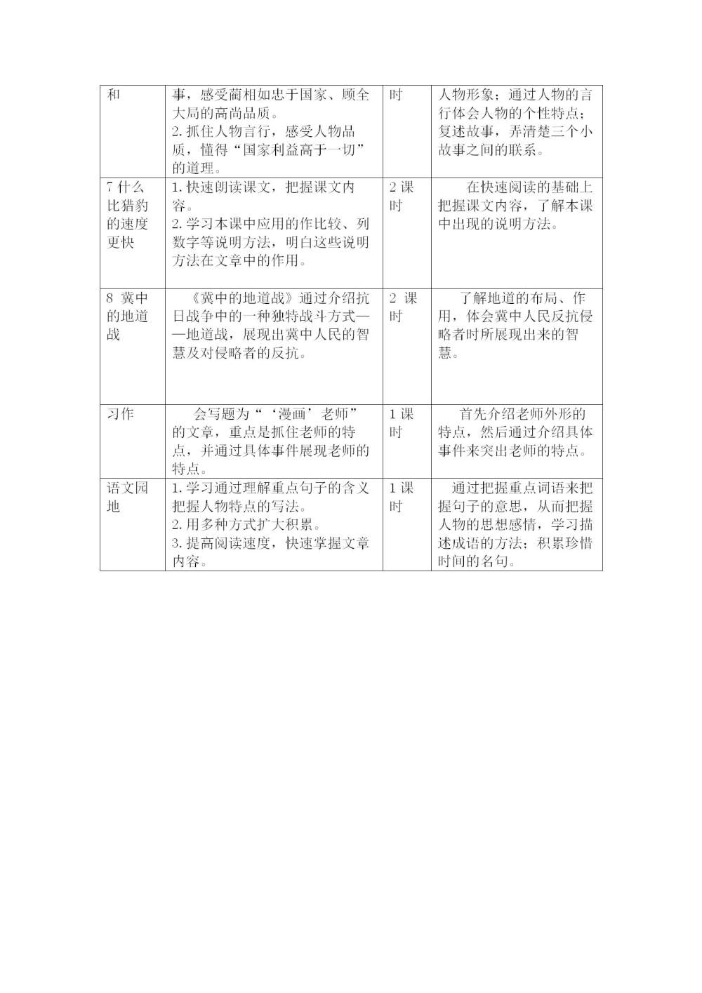 五年级语文(上册)第二单元教学初探