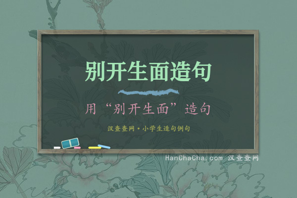 别开生面造句