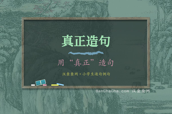 真正造句